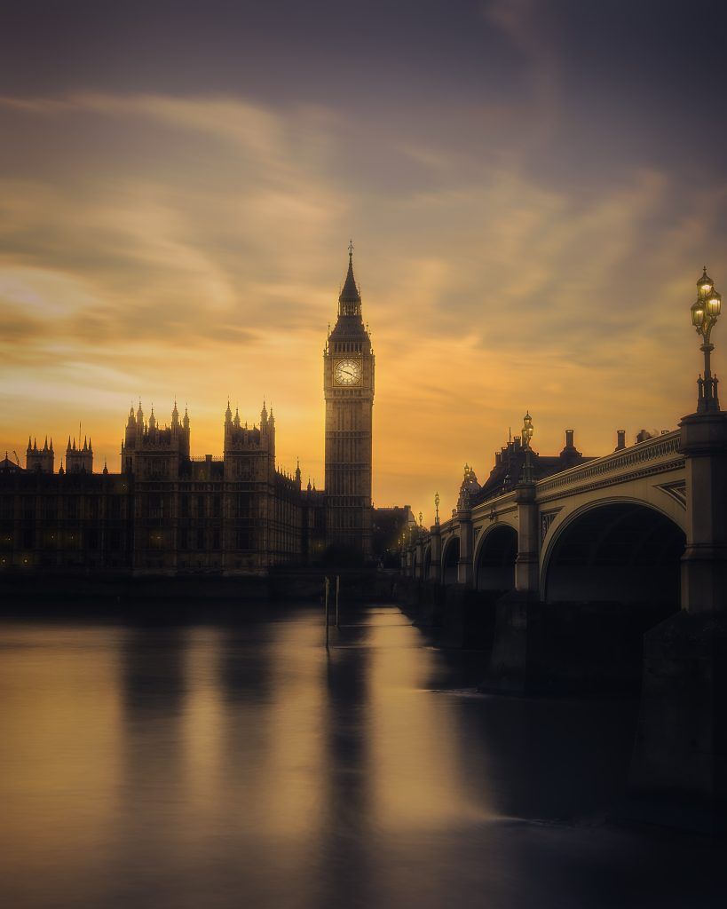 Londres, atardecer, Big Ben