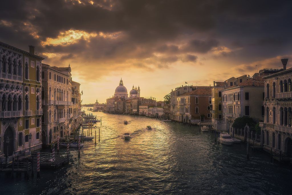 Canales, Venecia, Atardecer,Plaza de San Marcos