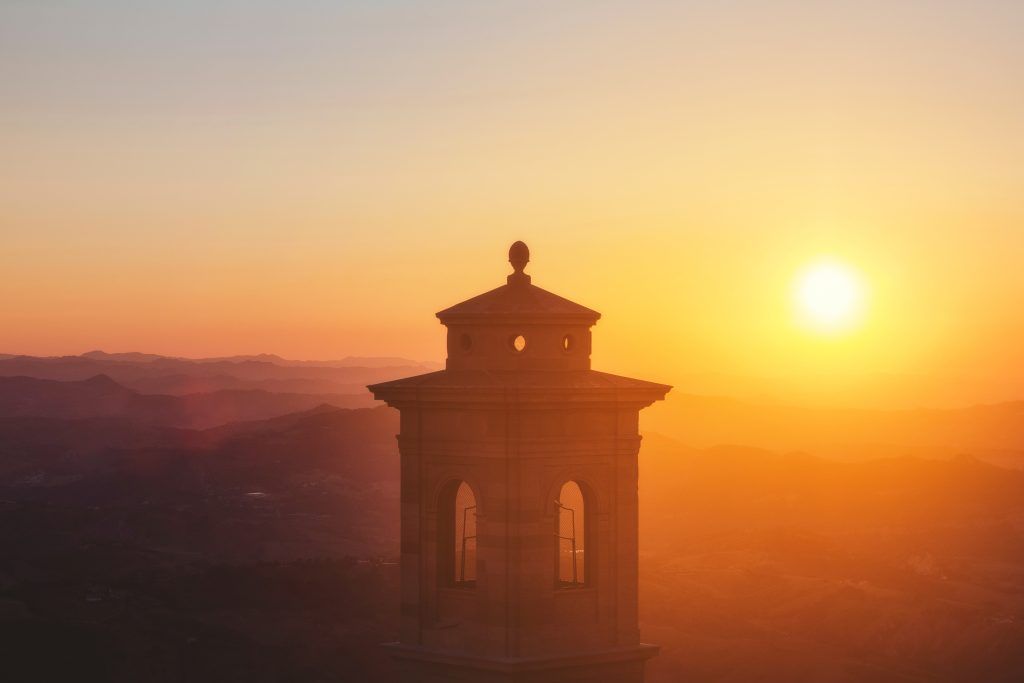 San Marino, Italia, Sunset
