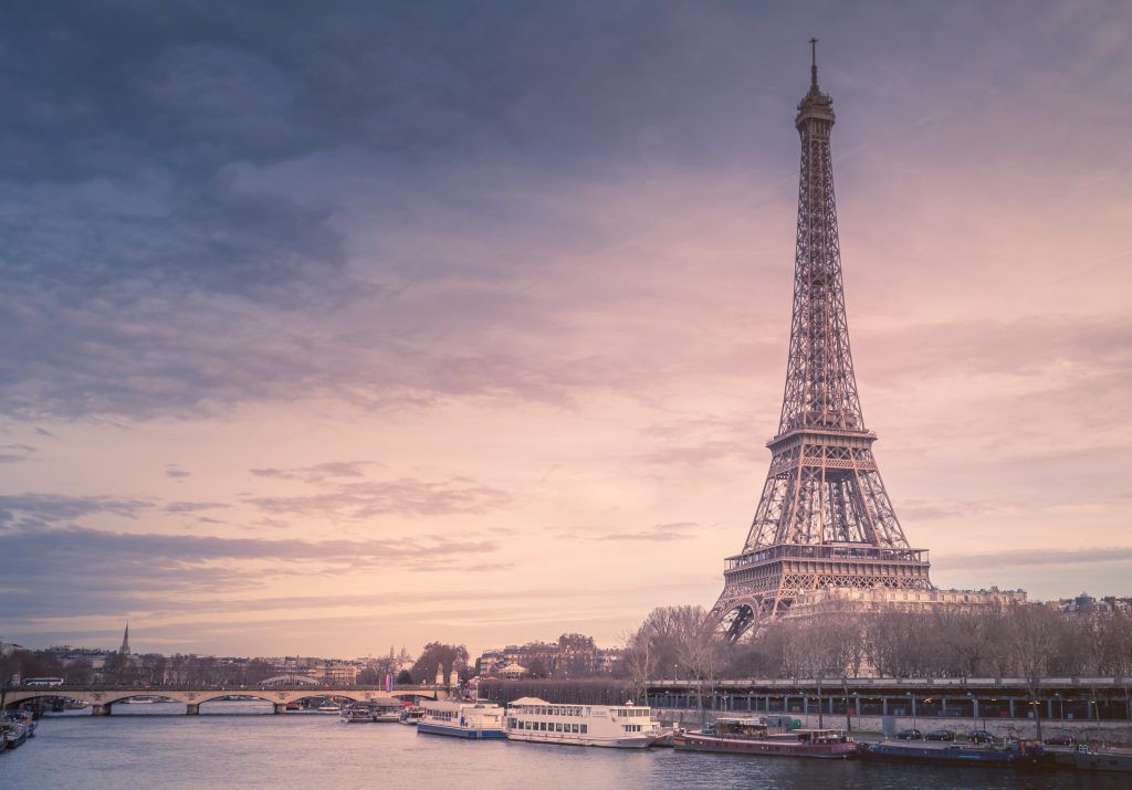Paris, sena, paseo, atardecer